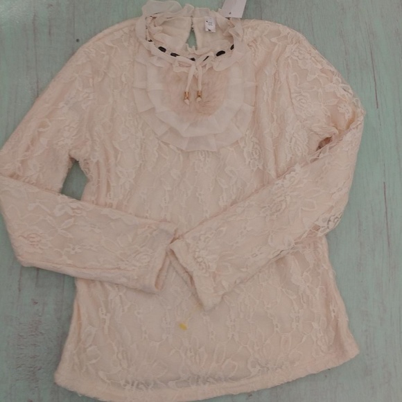 Clobee Off White Long Sleeve Lace Top - XXL NWT - Picture 7 of 7